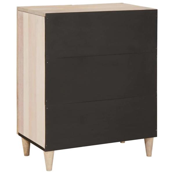 Sideboard Weiß 60 x 33 x 75 cm massives Mangoholz