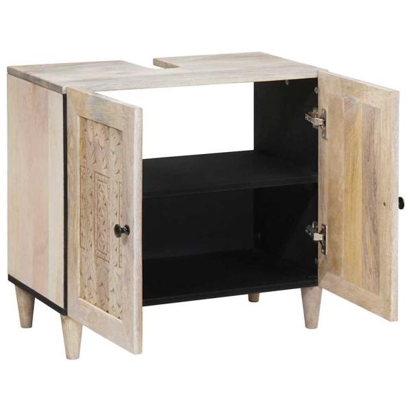 ARDEBO.de - Badezimmerschrank Wandmontiert mit Tür Weiß 62 x 33 x 58 cm