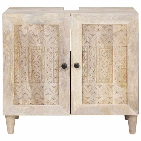 Badezimmerschrank Wandmontiert mit Tür Weiß 62 x 33 x 58 cm