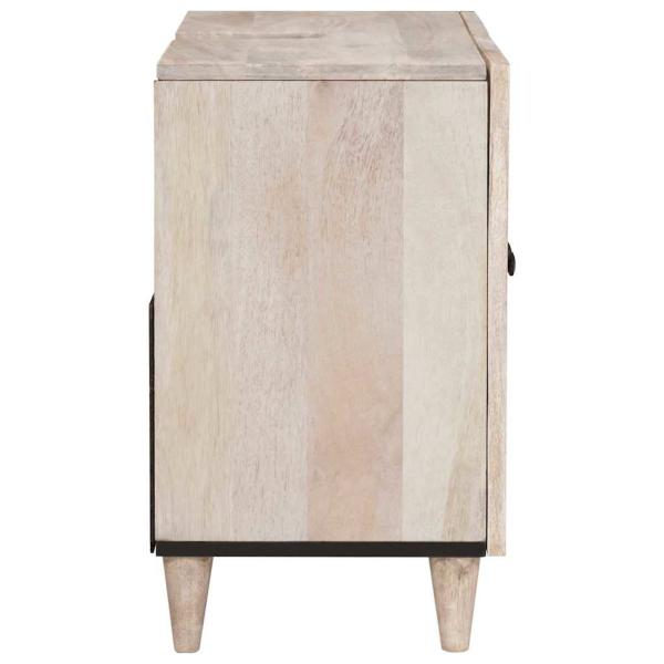 Badezimmerschrank Wandmontiert mit Tür Weiß 62 x 33 x 58 cm
