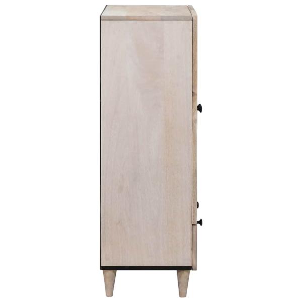 Highboard 60 x 33 x 100 cm Massivholz Mango Bleached White