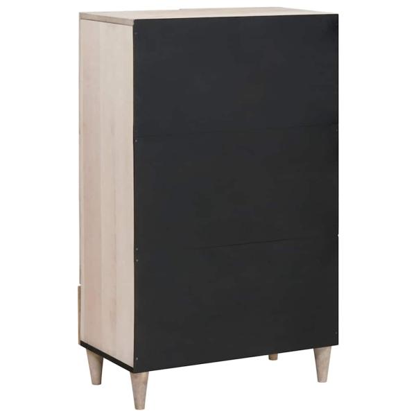 Highboard 60 x 33 x 100 cm Massivholz Mango Bleached White