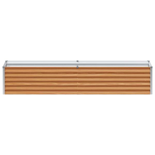 Hochbeet Hellbraun 195 x 50 x 36 cm Verzinkter Stahl