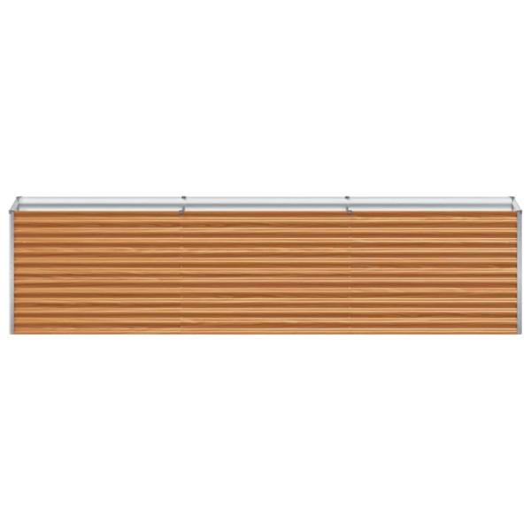 Hochbeet Hellbraun 290 x 50 x 68 cm Verzinkter Stahl