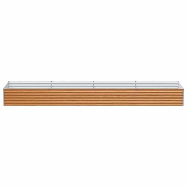 Hochbeet Hellbraun 390 x 100 x 36 cm Verzinkter Stahl