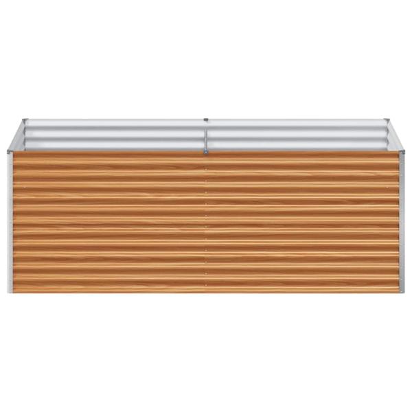 Hochbeet Hellbraun 195 x 100 x 68 cm Verzinkter Stahl