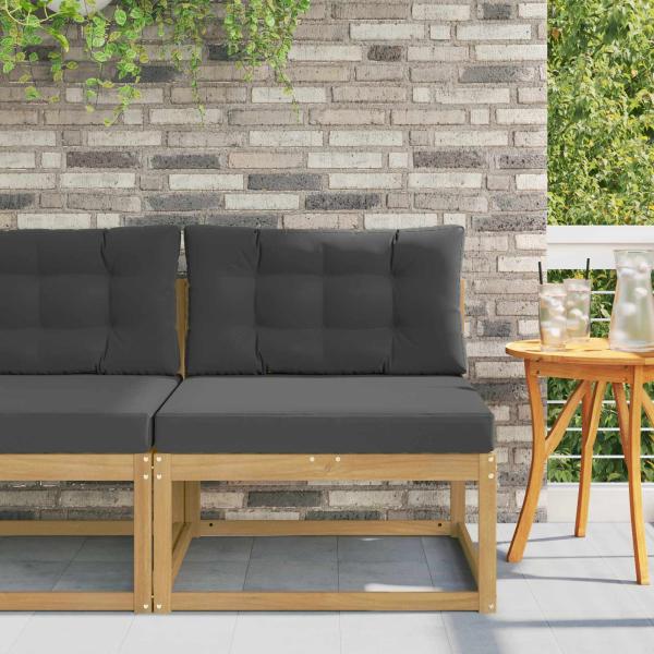 ARDEBO.de - Outdoor Mittelsofa Polyester Weiß