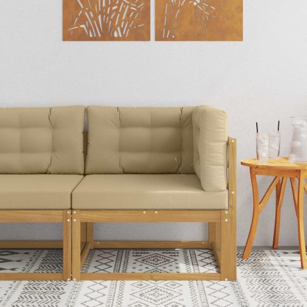 ARDEBO.de - Outdoor Ecksofa Polyester Weiß