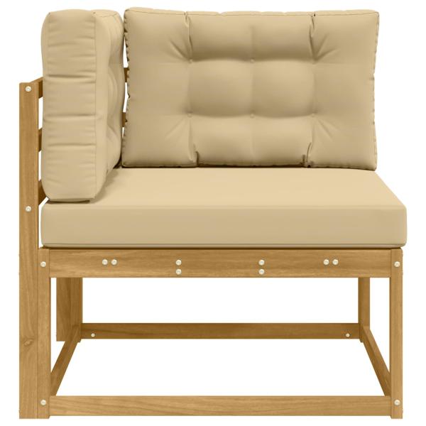 Outdoor Ecksofa Polyester Weiß