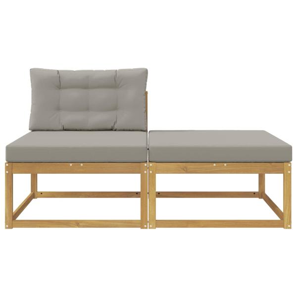 2 Stück Outdoor-Fußhocker Polyester Weiß