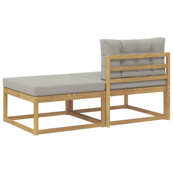 2 Stück Outdoor-Fußhocker Polyester Weiß