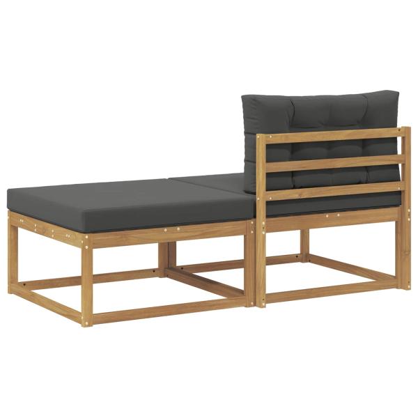 2 Stück Outdoor-Fußhocker Polyester Weiß