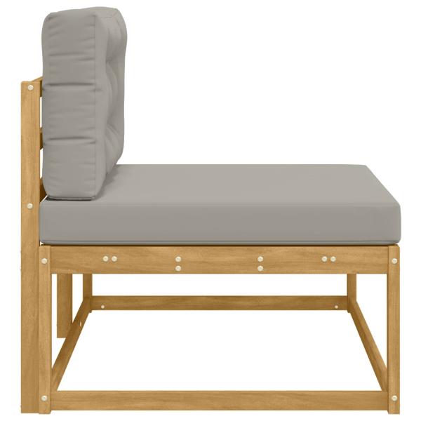 Outdoor End Sofa mit Kissen Weiß 115 x 83 x 73 cm Polyester