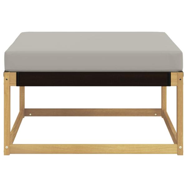 Outdoor-Fußhocker Massivholz Akazie Weiß