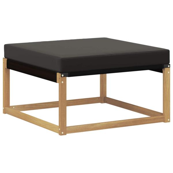 Outdoor-Fußhocker Massivholz Akazie Weiß
