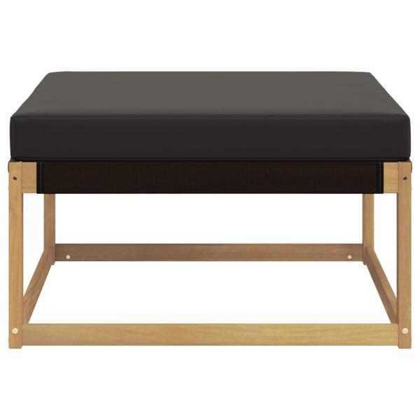 Outdoor-Fußhocker Massivholz Akazie Weiß