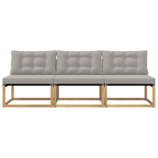 Outdoor Mittelsofa Massivholz Akazie Weiß