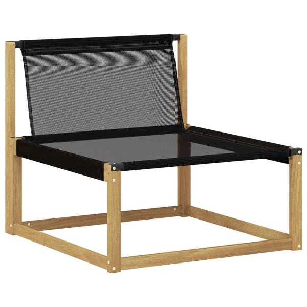 Outdoor Mittelsofa Massivholz Akazie Weiß