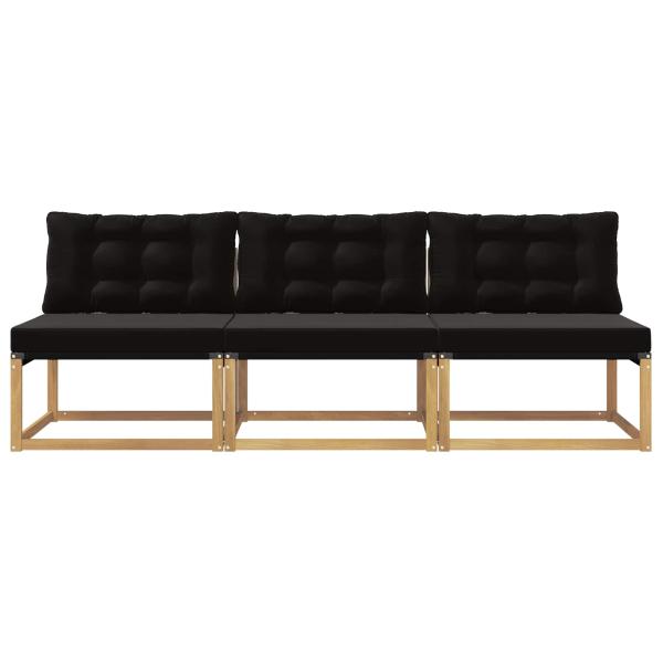 Outdoor Mittelsofa Massivholz Akazie Weiß