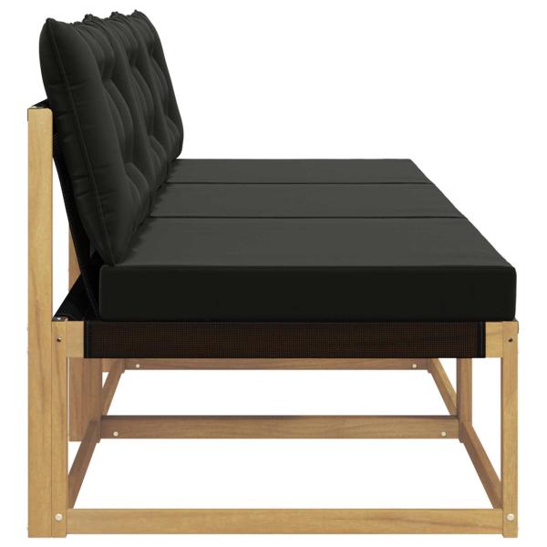 Outdoor Mittelsofa Massivholz Akazie Weiß