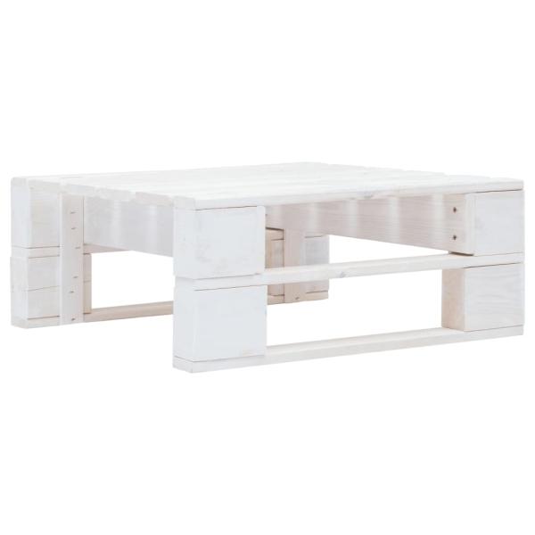 4-tlg. Paletten-Lounge-Set Weiß Imprägniertes Kiefernholz