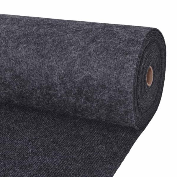 ARDEBO.de - Teppich Anthrazit 1,2 x 20 m Polyester
