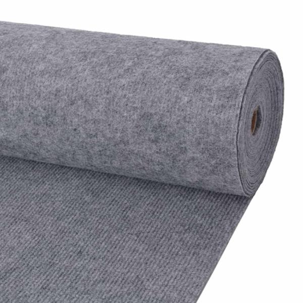ARDEBO.de - Teppich Grau 1,2 x 15 m Polyester