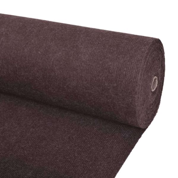 ARDEBO.de - Teppich Braun 1,2 x 15 m Polyester