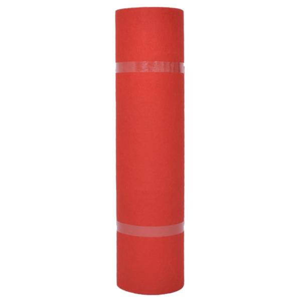 Teppich Uni Rot 1,2 x 12 m Polyester