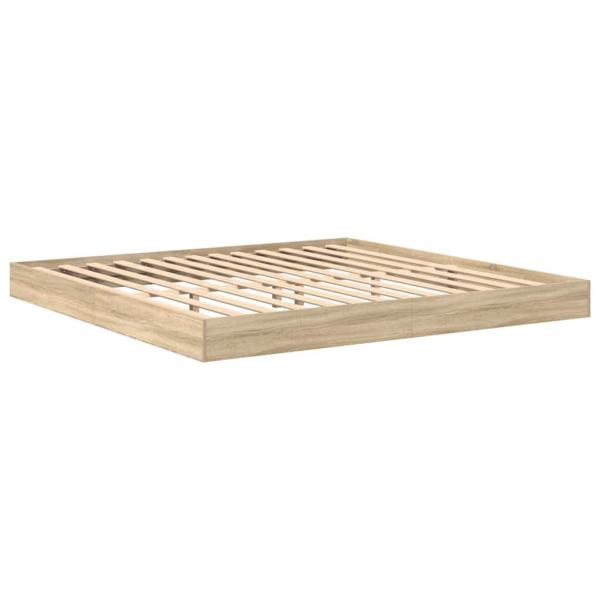 Bücherregal-Bett Sonoma-Eiche 180 x 200 cm Holzwerkstoff