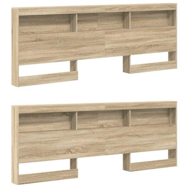 Bücherregal-Bett Sonoma-Eiche 180 x 200 cm Holzwerkstoff