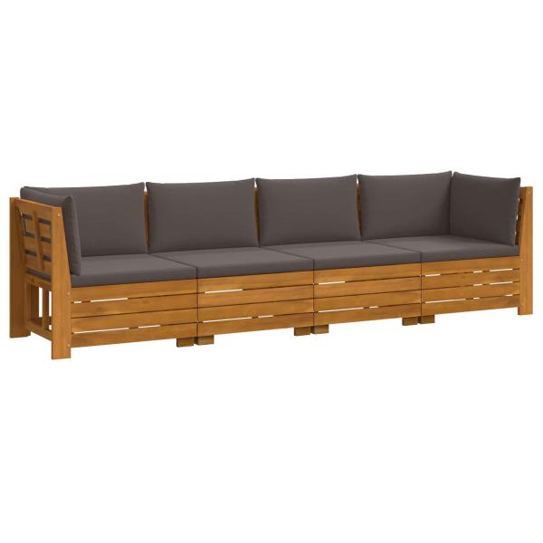 4 stk. Outdoor-Sofagarnitur Massivholz Akazie Braun