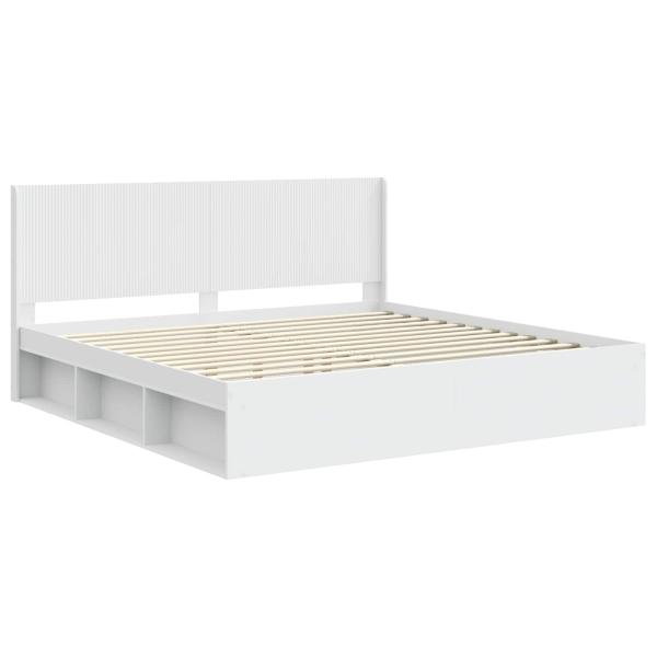 Bettgestell mit Stauraum und Kopfteil 2 Stk. Holzwerkstoff