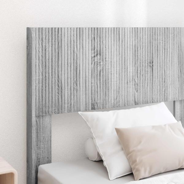 Bettgestell mit Stauraum und Kopfteil Sonoma-Grau 75 x 190 cm