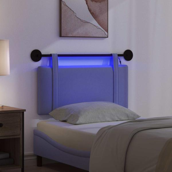 Hängendes Kopfteil Mit LED Licht Jeans blau Stoff