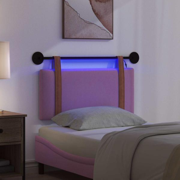Hängendes Kopfteil Mit LED Licht Rosa Antikes PU