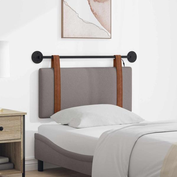 ARDEBO.de - Hängendes Kopfteil Mit LED Licht Taupe Antikes PU