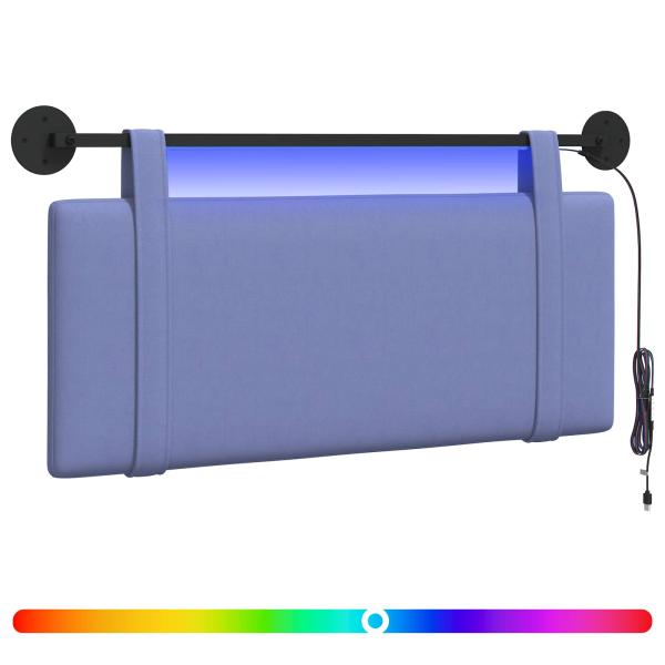 Hängendes Kopfteil Mit LED Licht Jeans blau Stoff