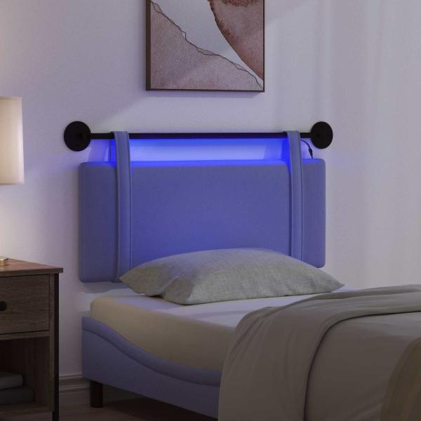 Hängendes Kopfteil Mit LED Licht Jeans blau Stoff