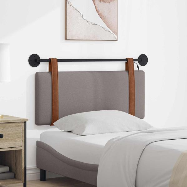 ARDEBO.de - Hängendes Kopfteil Mit LED Licht Taupe Antikes PU