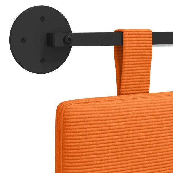 Hängendes Kopfteil Mit LED Licht Orange Cordstoff