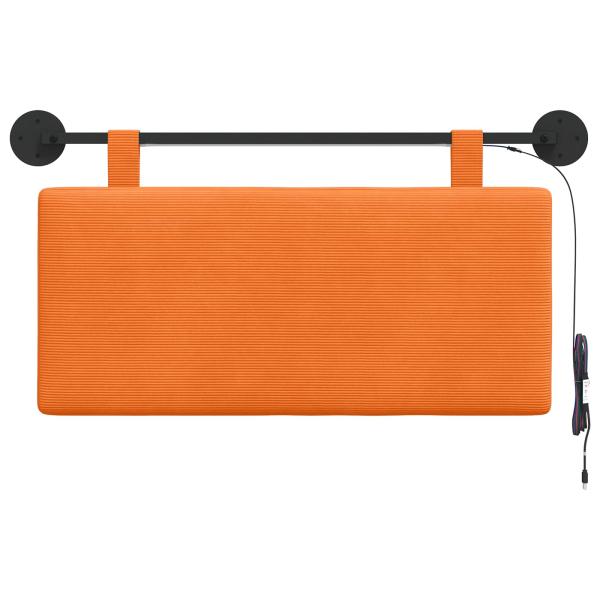 Hängendes Kopfteil Mit LED Licht Orange Cordstoff