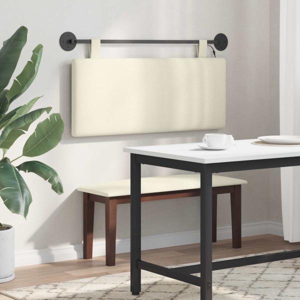 Hängendes Kopfteil Mit LED Licht Creme Cordstoff