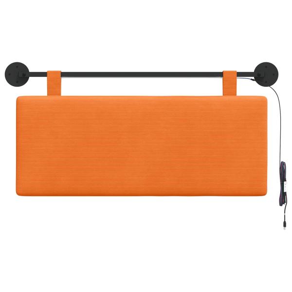 Hängendes Kopfteil Mit LED Licht Orange Cordstoff