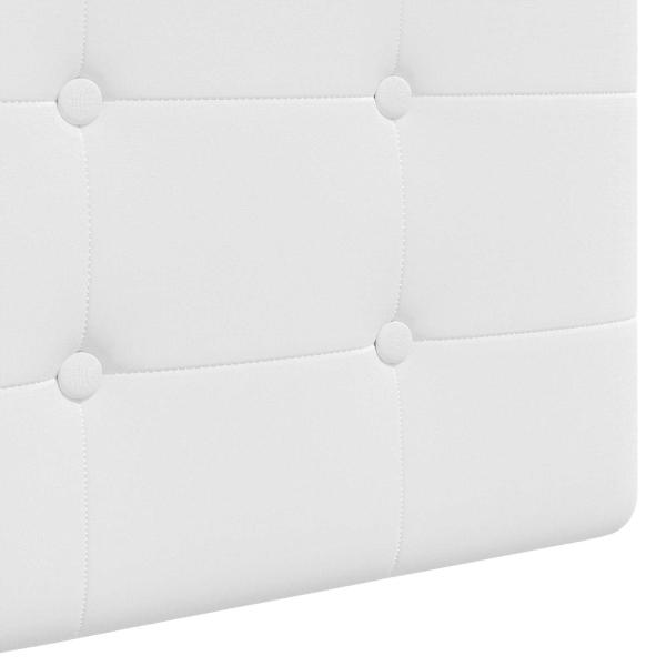 Hängendes Kopfteil Mit LED Licht Weiß Stoff