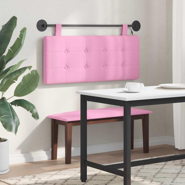 Hängendes Kopfteil Mit LED Licht Rosa Stoff