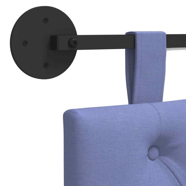 Hängendes Kopfteil Mit LED Licht Jeans blau Stoff