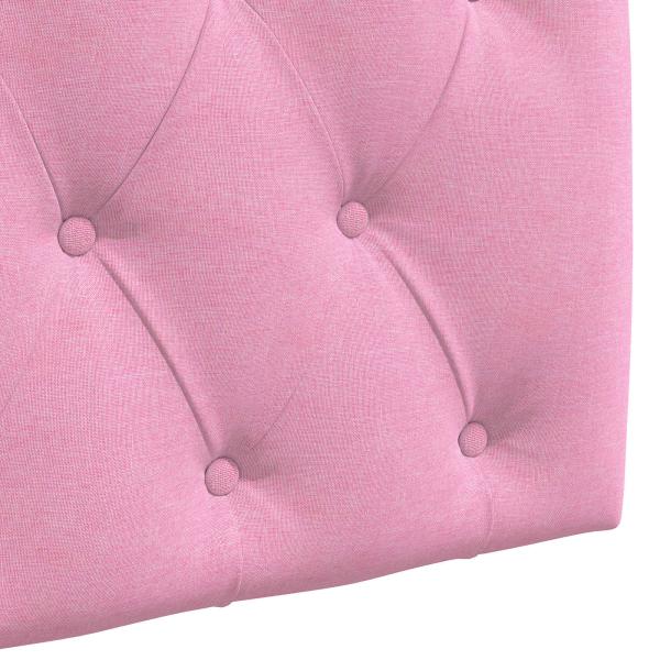 Hängendes Kopfteil Mit LED Licht Rosa Stoff