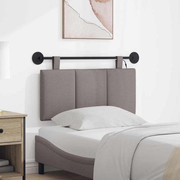 ARDEBO.de - Hängendes Kopfteil Mit LED Licht Taupe Stoff