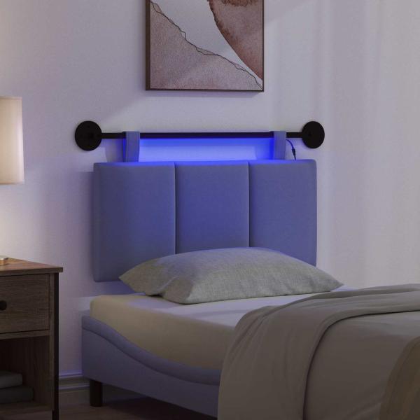Hängendes Kopfteil Mit LED Licht Jeans blau Stoff